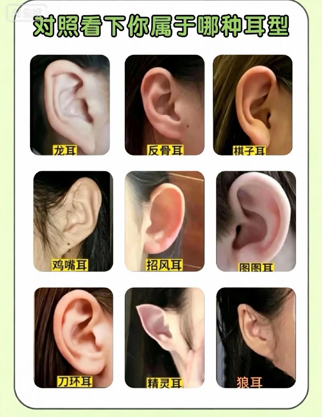 快来看看，你是属于哪种耳型？