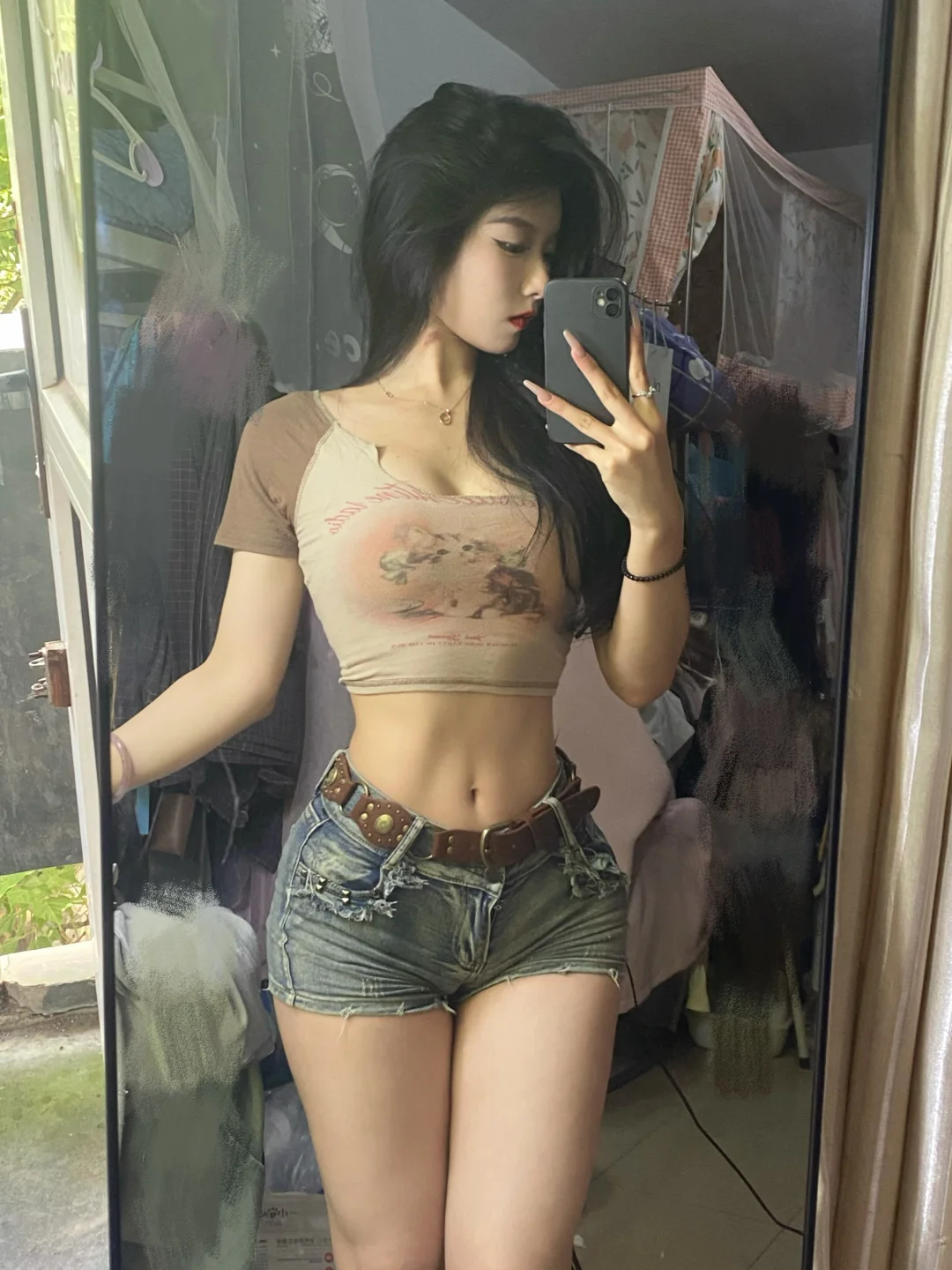 170/118辣妹穿搭yyds🥵超显腰臀比的短袖‼️