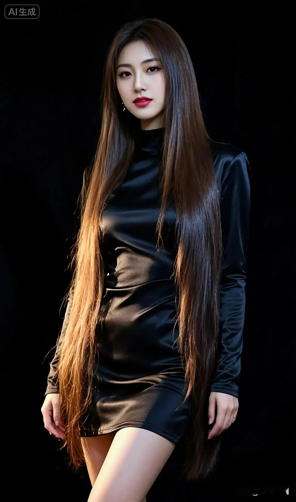 -长发如瀑，裙身似夜，不动声色就惊艳了时光。美女魅力有多大佳人才情超群