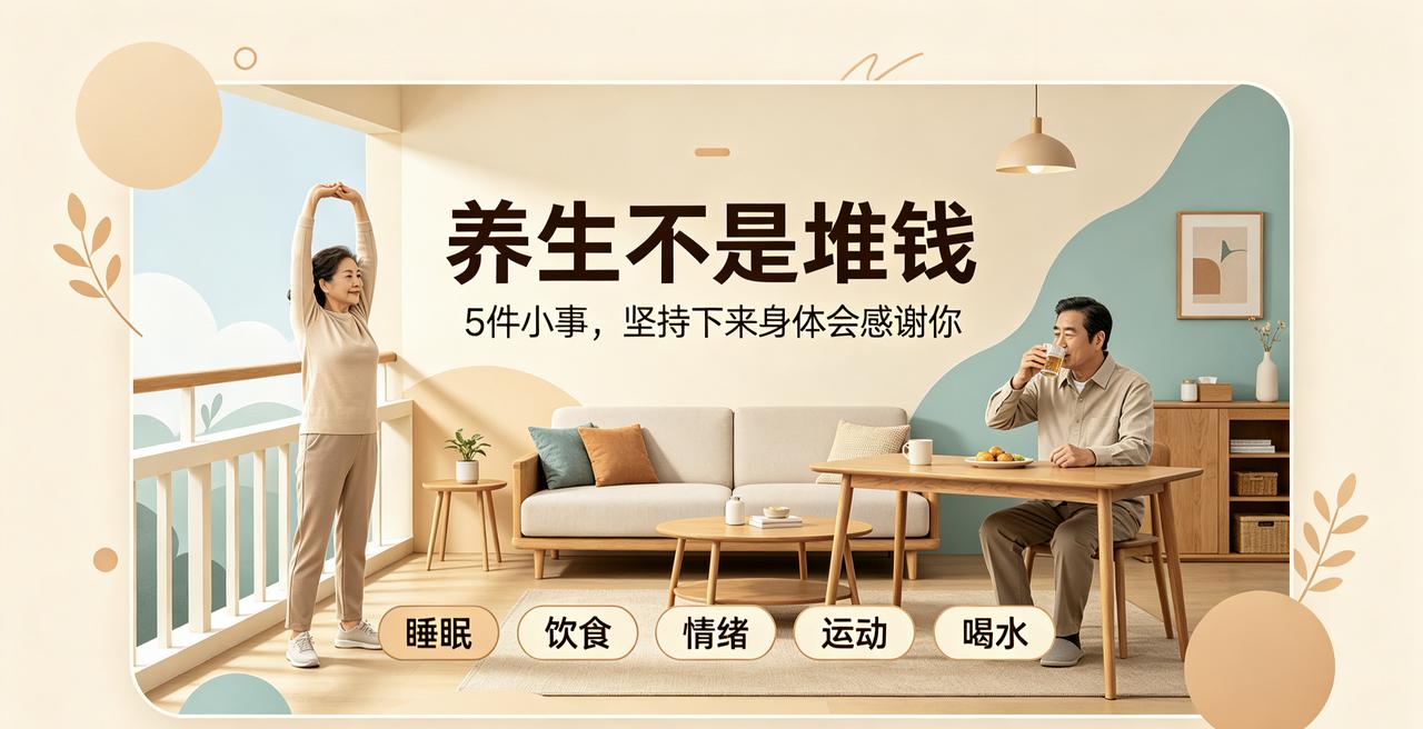 中年养生不用花大价钱，做好几件小事胜过补品人到中年，很多人一想着养生，就忙
