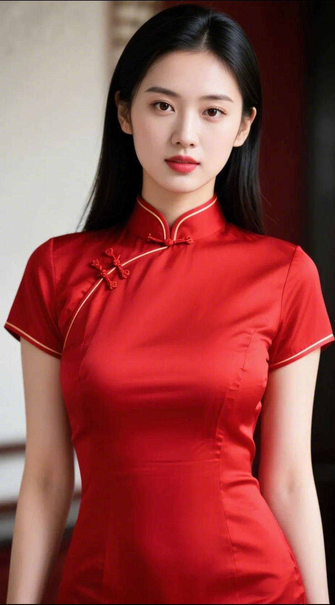 红韵国风温润朱红浸染绸缎，精巧盘扣镌刻东方雅致。复古门框衬着一抹浓烈正红，