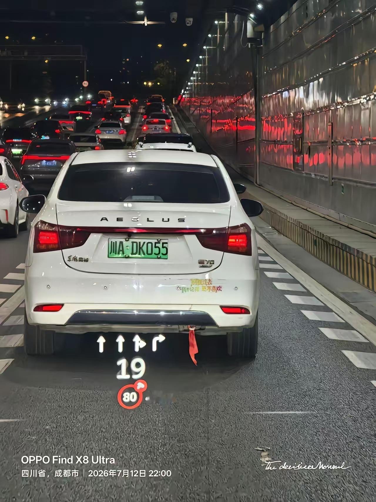 路上看到一个奇怪的车，车牌少了一个数字，他会不会闯红灯拍不到呀，纯好奇​​​