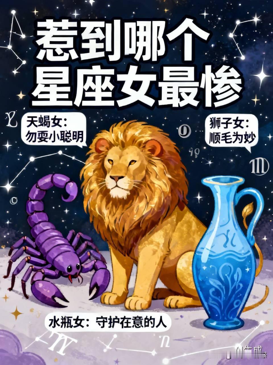 惹到某些星座女，那可真是自讨苦吃。先说天蝎女，别在她面前耍小聪明，她心里跟明镜