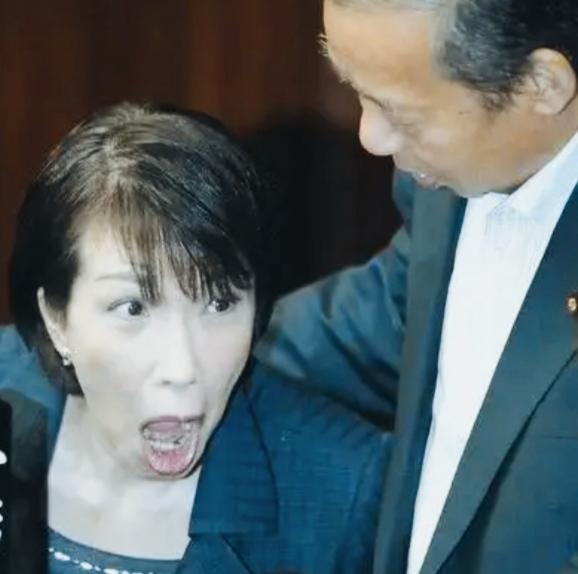 这是不是高市早苗标志性表情之一！这表情非常有特点，估计都很难模仿出来吧！高市