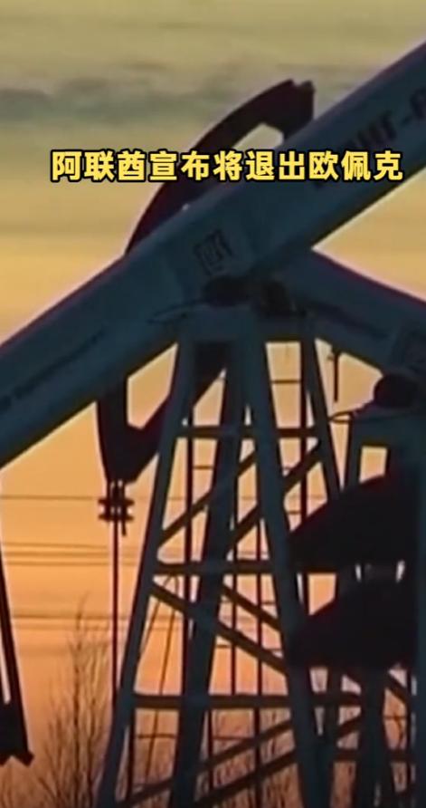 阿联酋28号宣布将自2026年的5月1号起，退出石油输出国组织欧