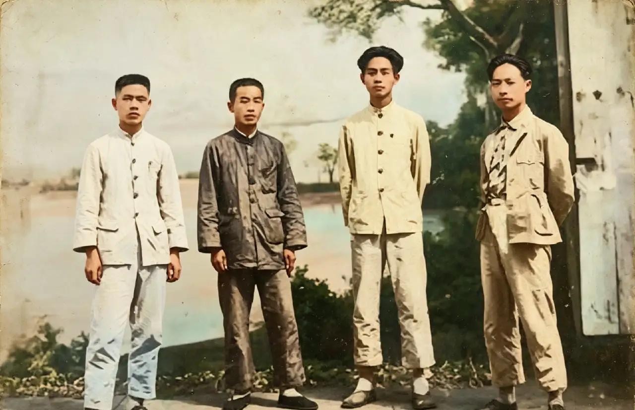 这张图片，是毛主席（左三)1929年唯一的照片，一直有人，根据1945年重庆谈