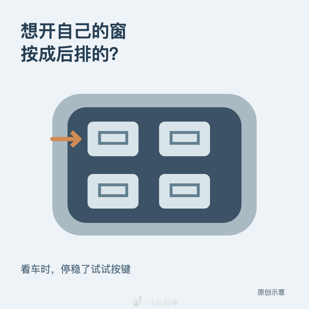 各位，有没有想开自己这边的窗，结果按成后排的？几个车窗键挤在一起，顺不顺手真得试