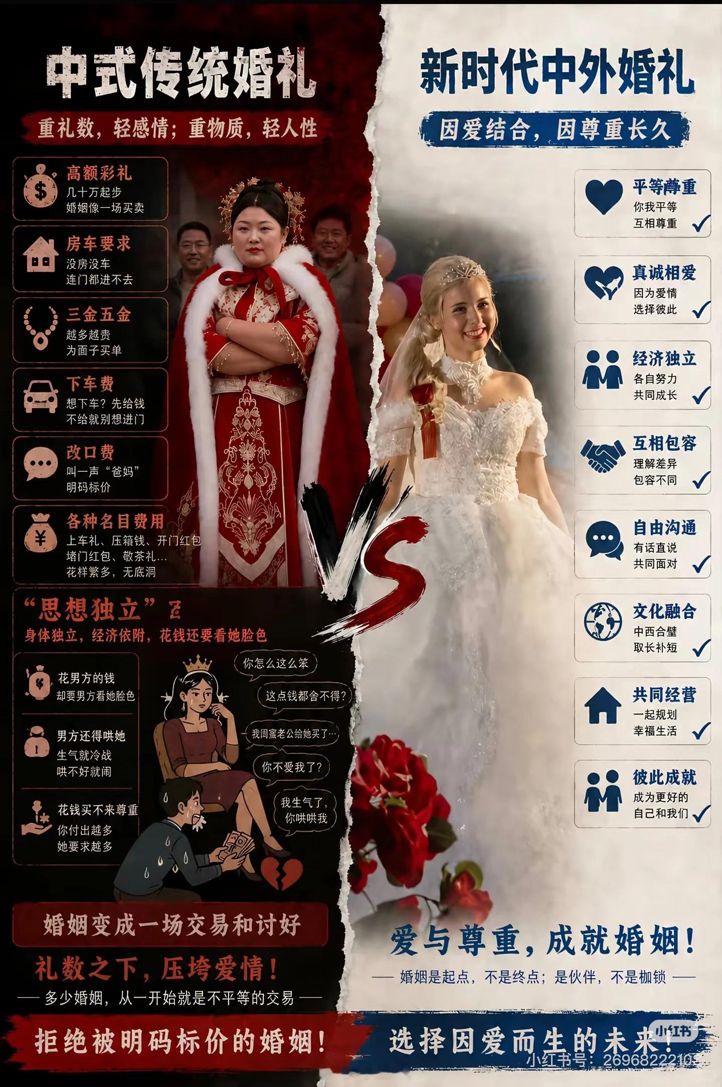虽然这图是AI做的，但的确也映射出当下婚姻的困境。为什么摩洛哥新娘会爆火？因为当