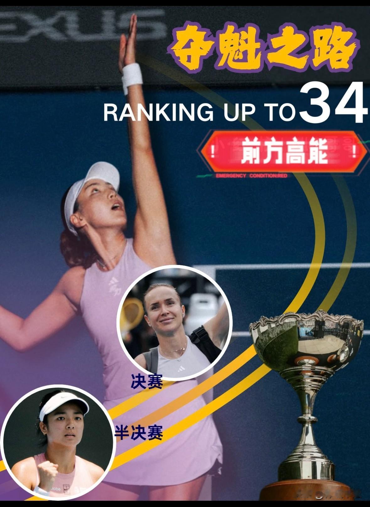 🔥🔥距离职业生涯首冠还有两道关！王欣瑜加油👏👏2026年WTA250