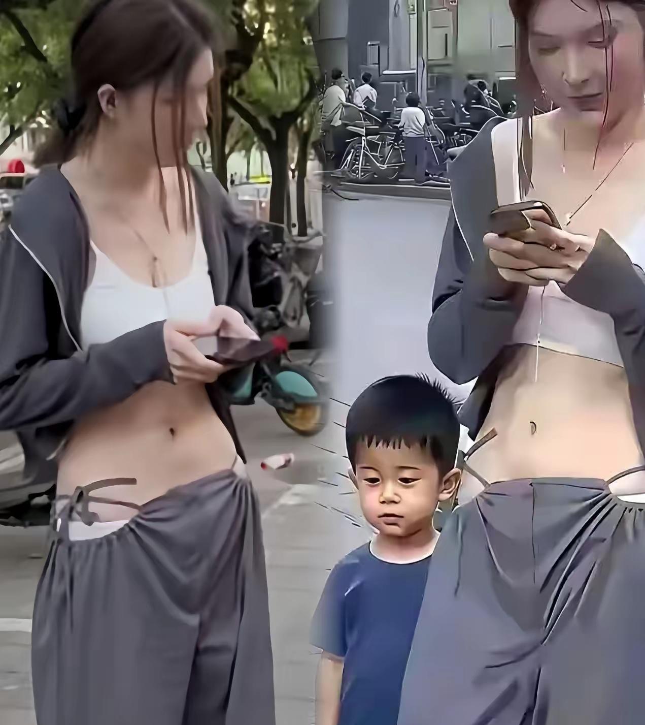 绳子一松，裤子就掉。这种绑带裤到底是谁在穿呀！真的不太建议穿这种出门。以前的