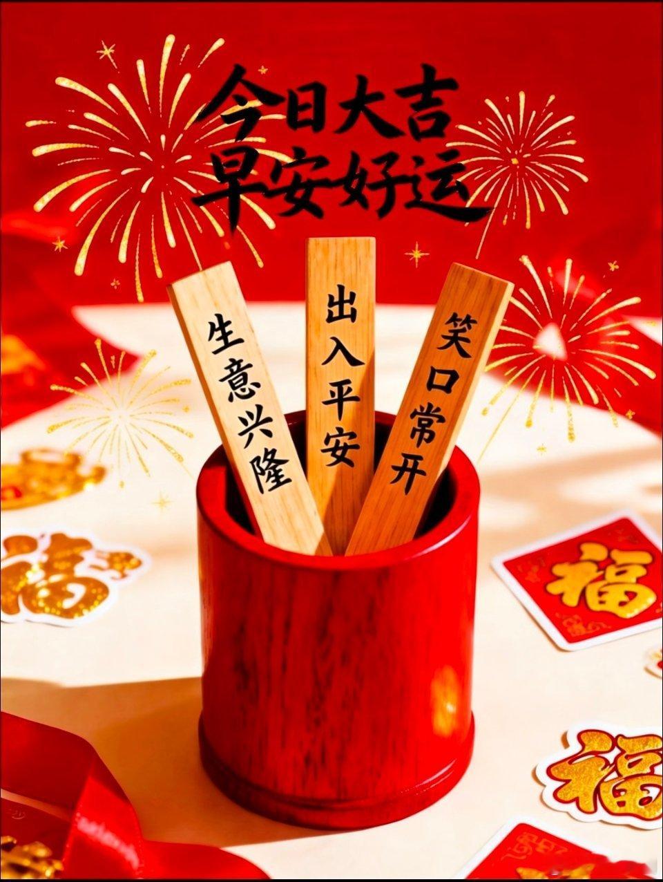 新日迎福气，晨起接美好，愿生活温暖，好运连连，精神满满，万事胜意，日日皆欢畅🌈