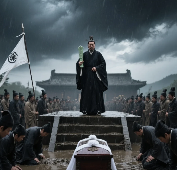 公元1832年，朱元璋的马皇后出殡日，天一直下雨，朱元璋大怒，眼看就要大开杀戒，
