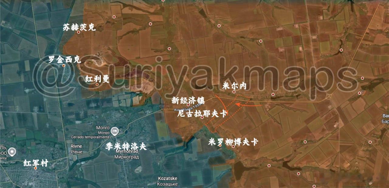 乌苏在8.25的俄乌局势更新中把425突击团的米尔内成果删掉了……我蟋蟀的大包围