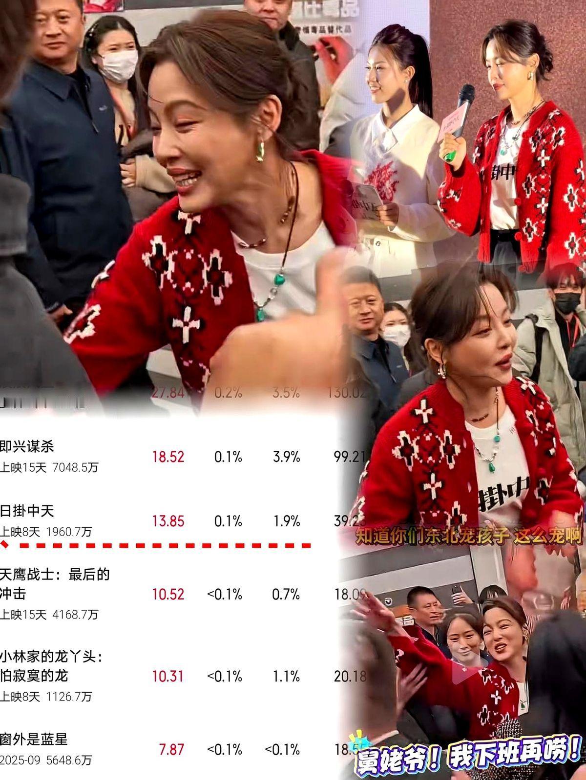 谁懂啊！鹤岗姑娘辛芷蕾回老家路演，场面暖到心巴上了！之前传她带《日掛中天》回