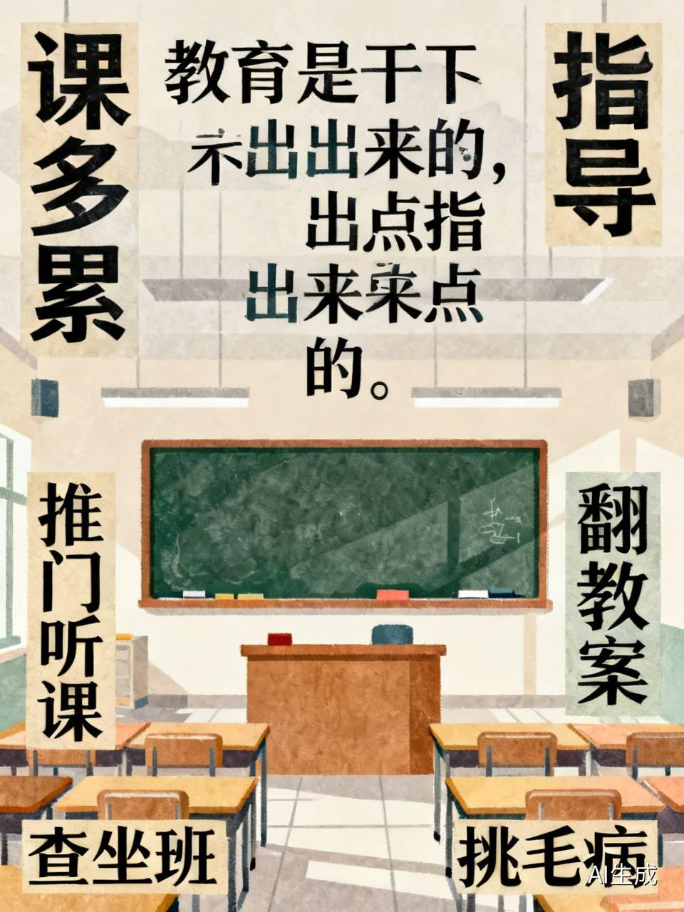 学校里最寒心的，不是课多累，是累死累活，还要被不累的人“指导”。有些老师，职