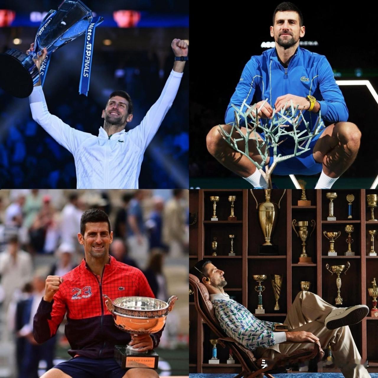 诺瓦克·德约科维奇：唯一一位包揽全部14项重要冠军的球员。每年，网球运动都会