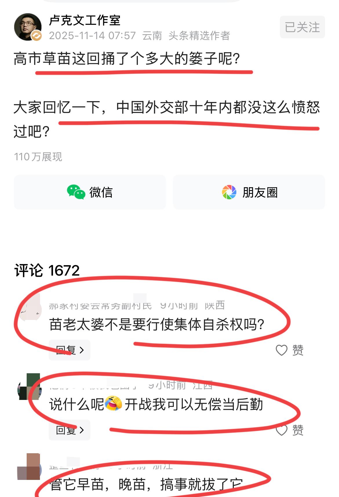 高市草苗这回捅了一个大篓子！！著名国际专家，卢总都看不下去了。他百思不得其解