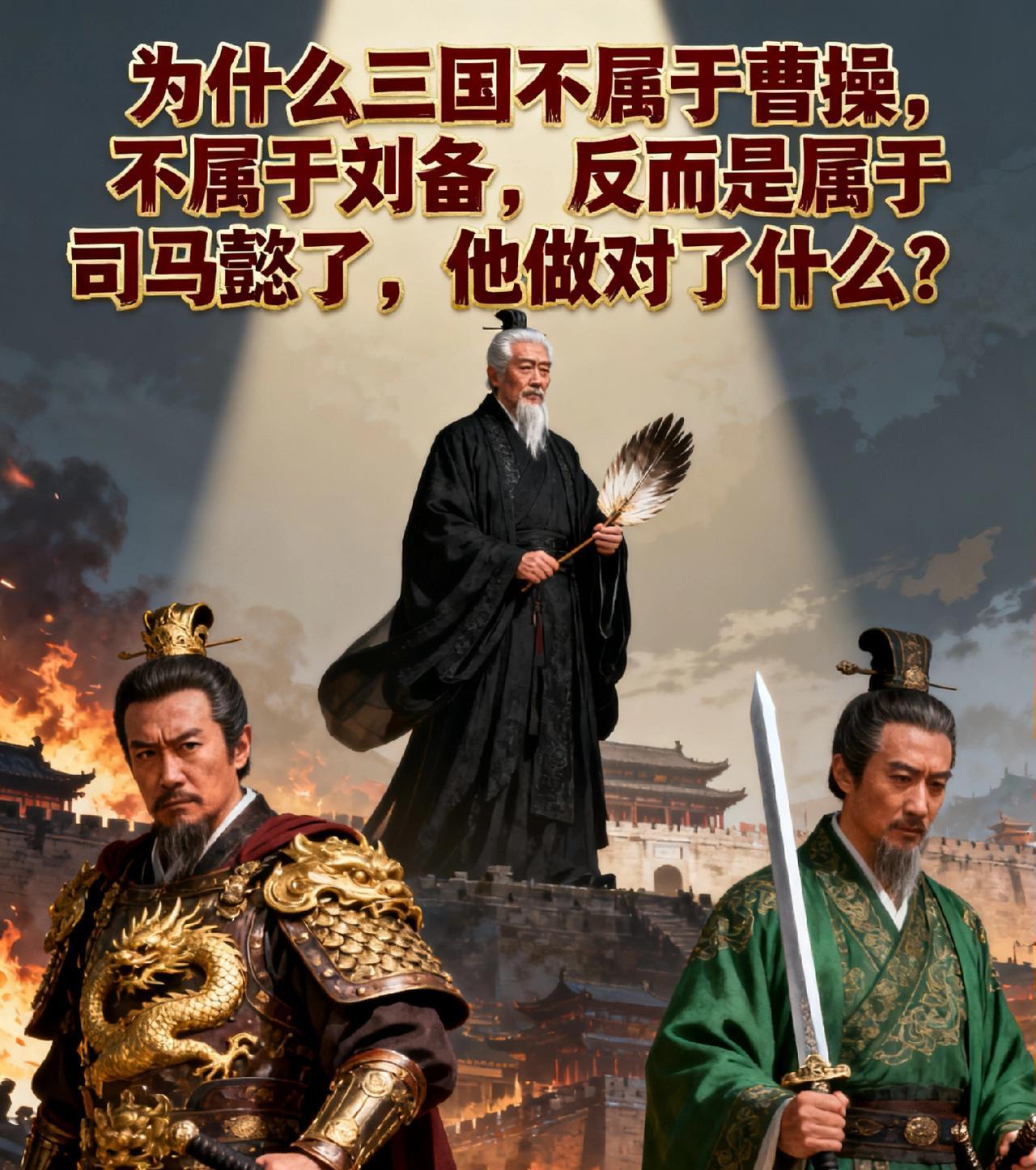 为什么三国不属于曹操，不属于刘备，反而是属于司马懿了，他做对了什么？曹操打下半