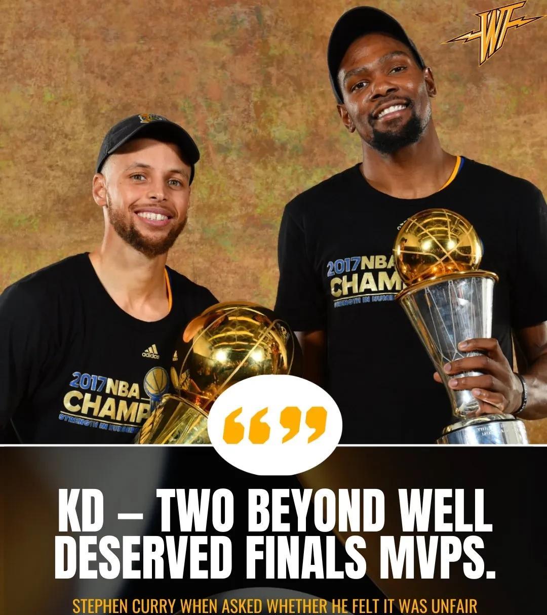 一群白眼狼！库里：杜兰特更值得当年的两个FMVP，但自己2018年差点被媒体误