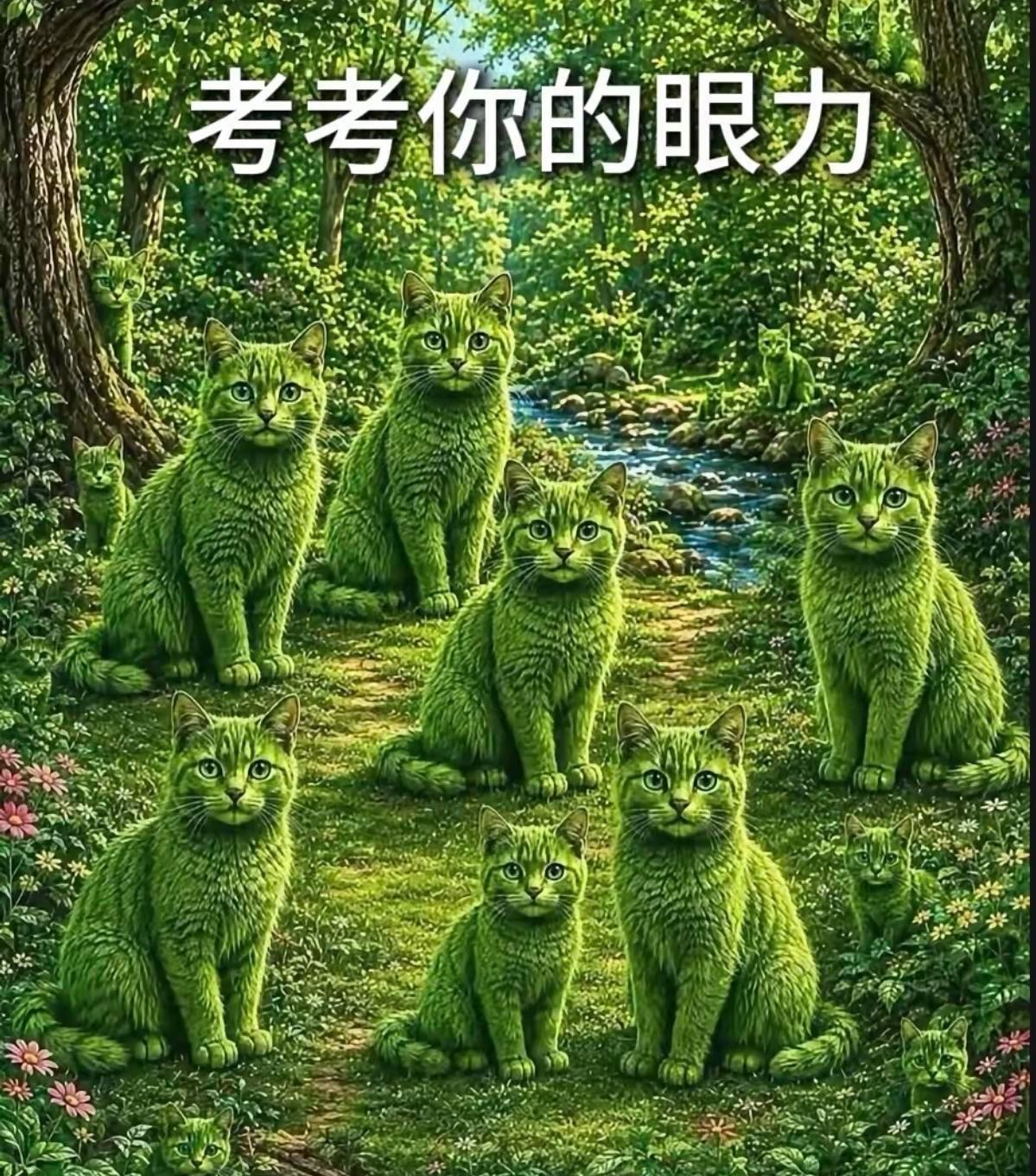 看图找动物，你属于哪个档？1、0～8只眼睛不算瞎2、9～12只