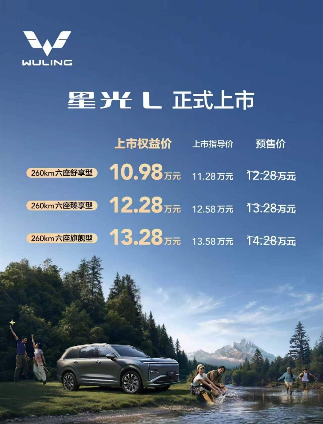 五菱是杀疯了11万～13.28万，星光L开回家，这台车是中大型SUV啊！车长近5