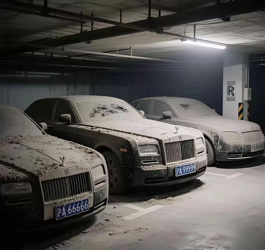 哇塞！地库放了三辆尘封已久的豪车，看着满身是土，可这车牌照却惊艳了我们！究竟是车