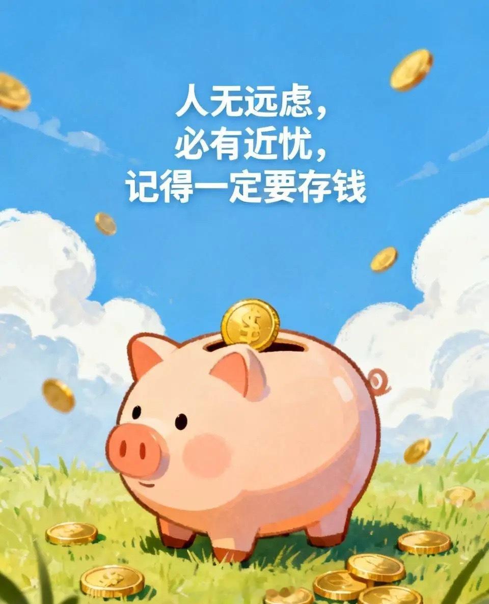 人无远虑，必有近忧，记得一定要存钱。咱们只要还有力气干活挣钱，就千万别混日子、偷