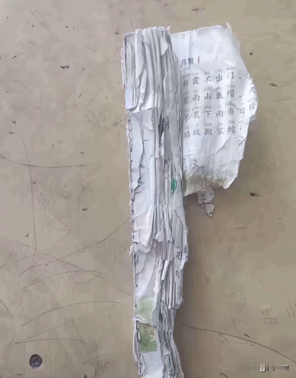 笑喷了朋友家孩子的语文书这是被他当厕所纸用了吗？