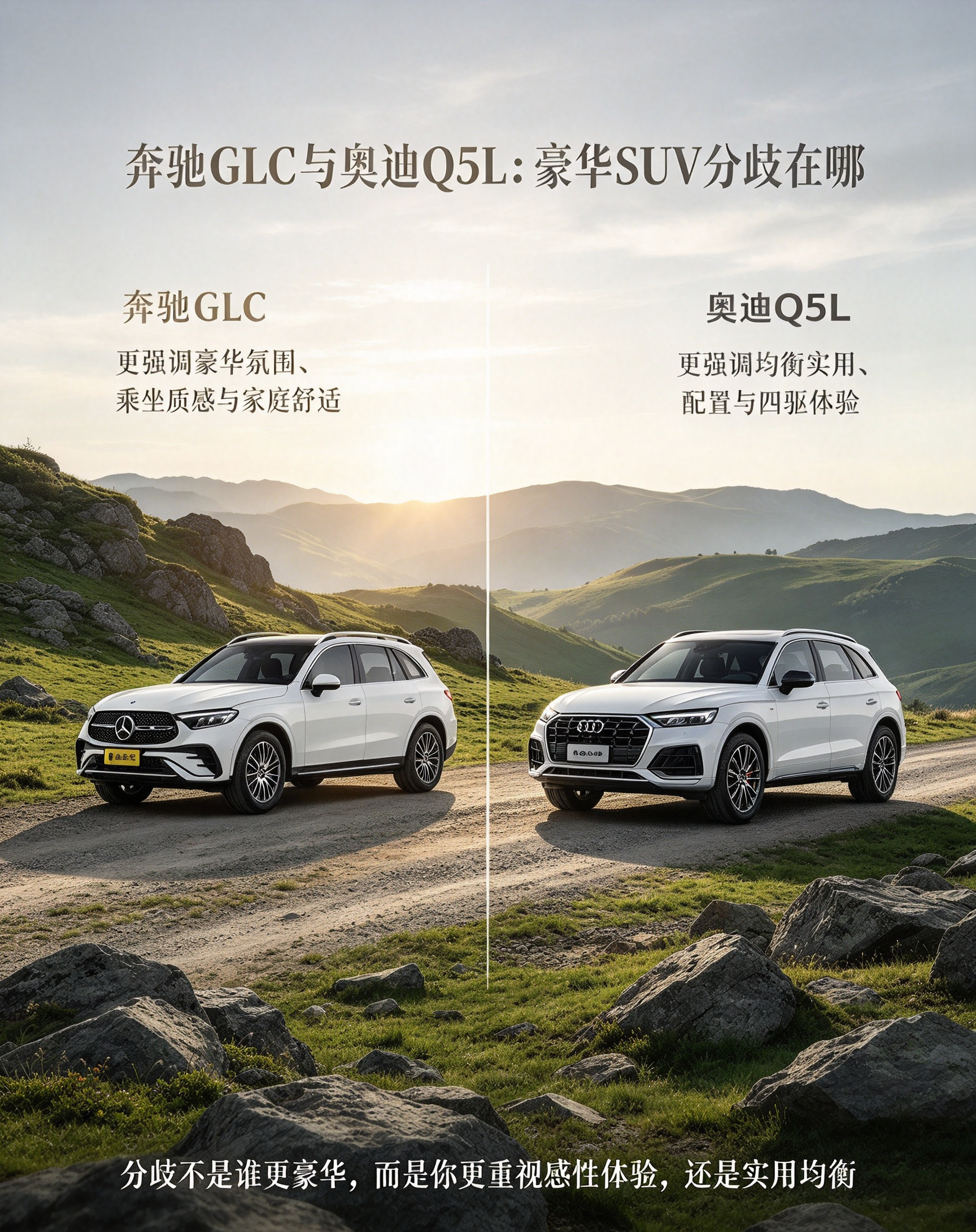 奔驰GLC与奥迪Q5L：豪华SUV的分歧，其实是两种价值观奔驰GLC和奥迪Q5L都属于豪华中型SUV