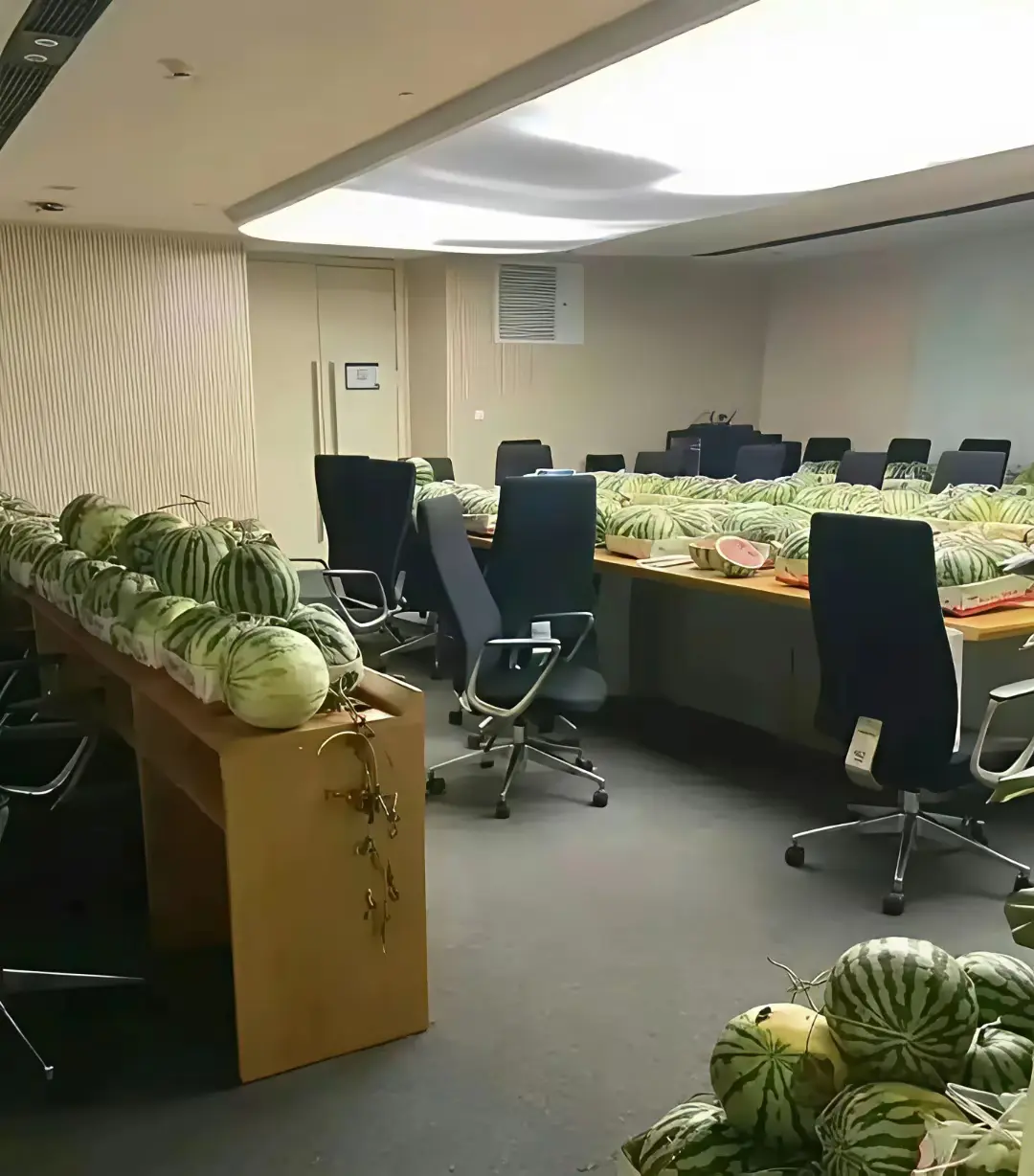 领导在开会前让我安排一点水果，结果我第二天就被开除了，至今不知道啥原因。