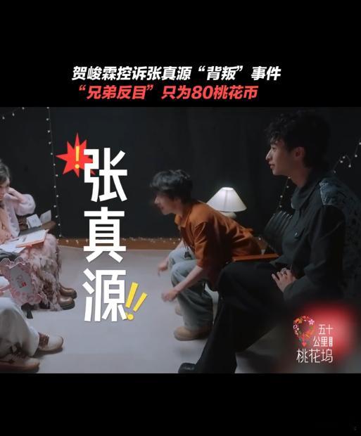 贺峻霖委屈巴巴贺峻霖借着讲故事赚取桃花币，向孟子义细说游戏中和张真源定下的结盟