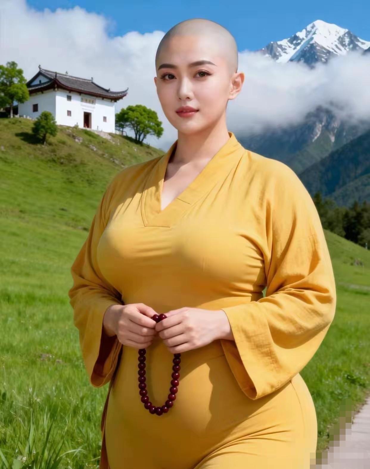 美女是不是看破红尘了