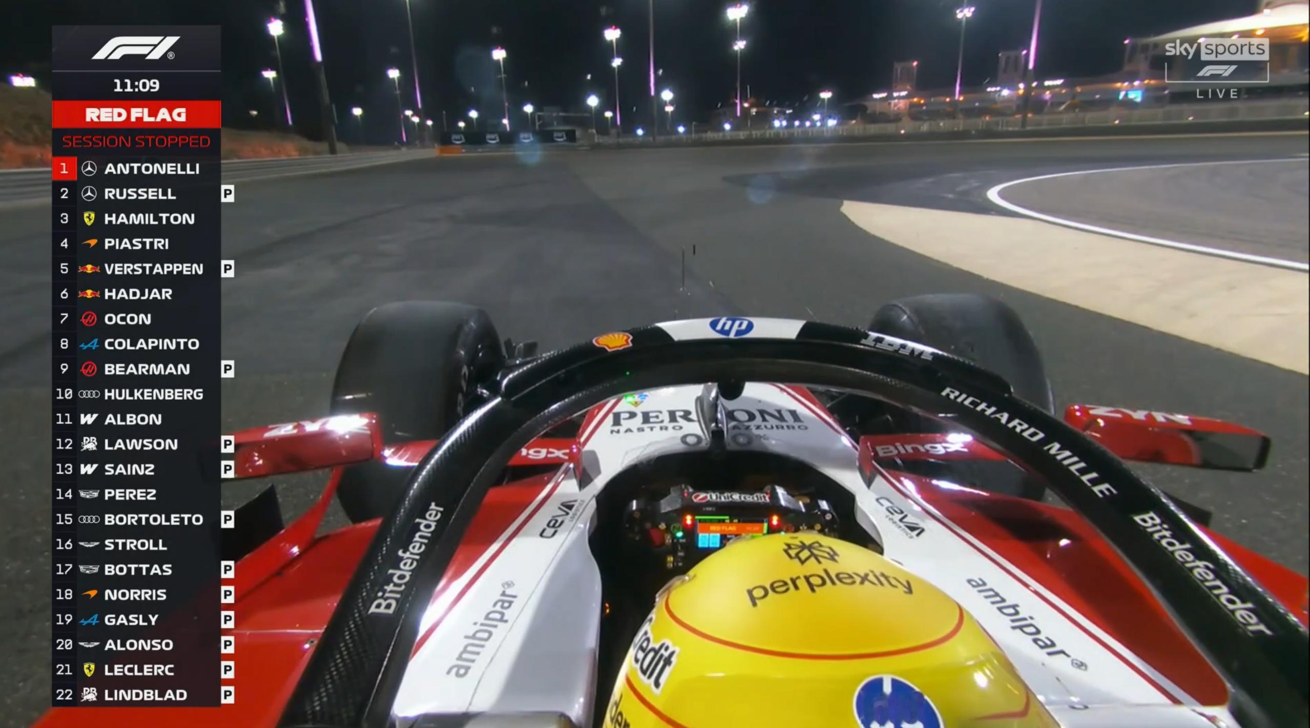 汉密尔顿停车了，红旗🚩F12026F1季前测试