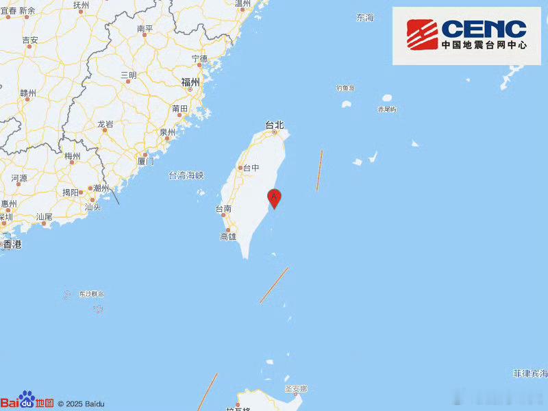 地震快讯中国地震台网自动测定：05月20日09时11分在台湾台东县海域附近（北纬