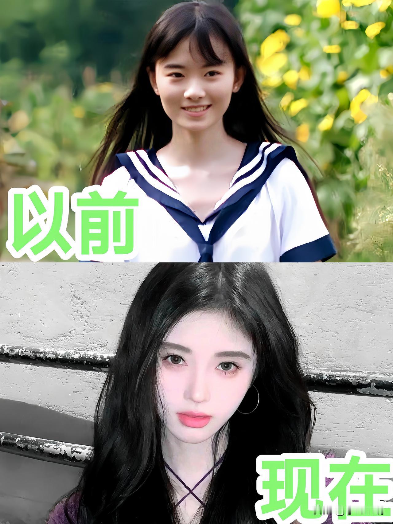 原来鞠婧祎变化这么大，难怪她会说我很满意我自己。任何一个人从以前的普通长相变成现