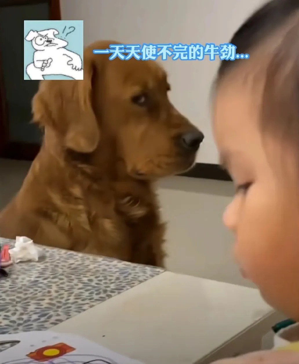 哈哈，宝宝这是到了狗都嫌弃的年龄了？