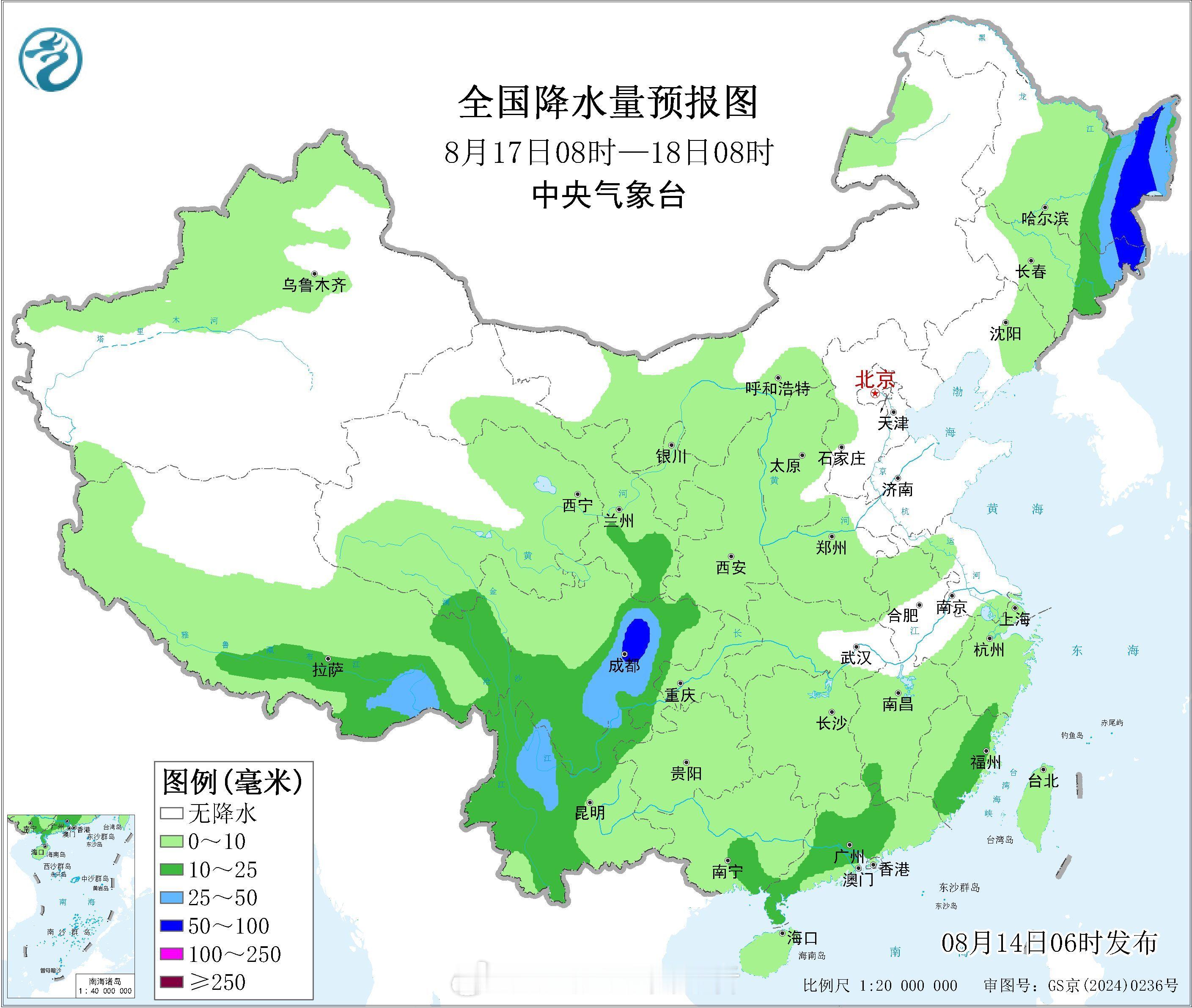【副高西伸下周四川盆地降雨增多】下周，副热带高压加强西伸，虽然看着很强，但实际