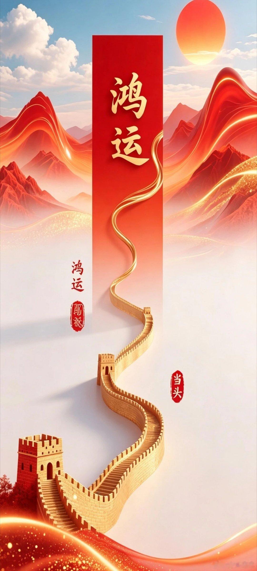 鸿运当头事事顺意秀丽山河国风壁纸～🇨🇳​​​