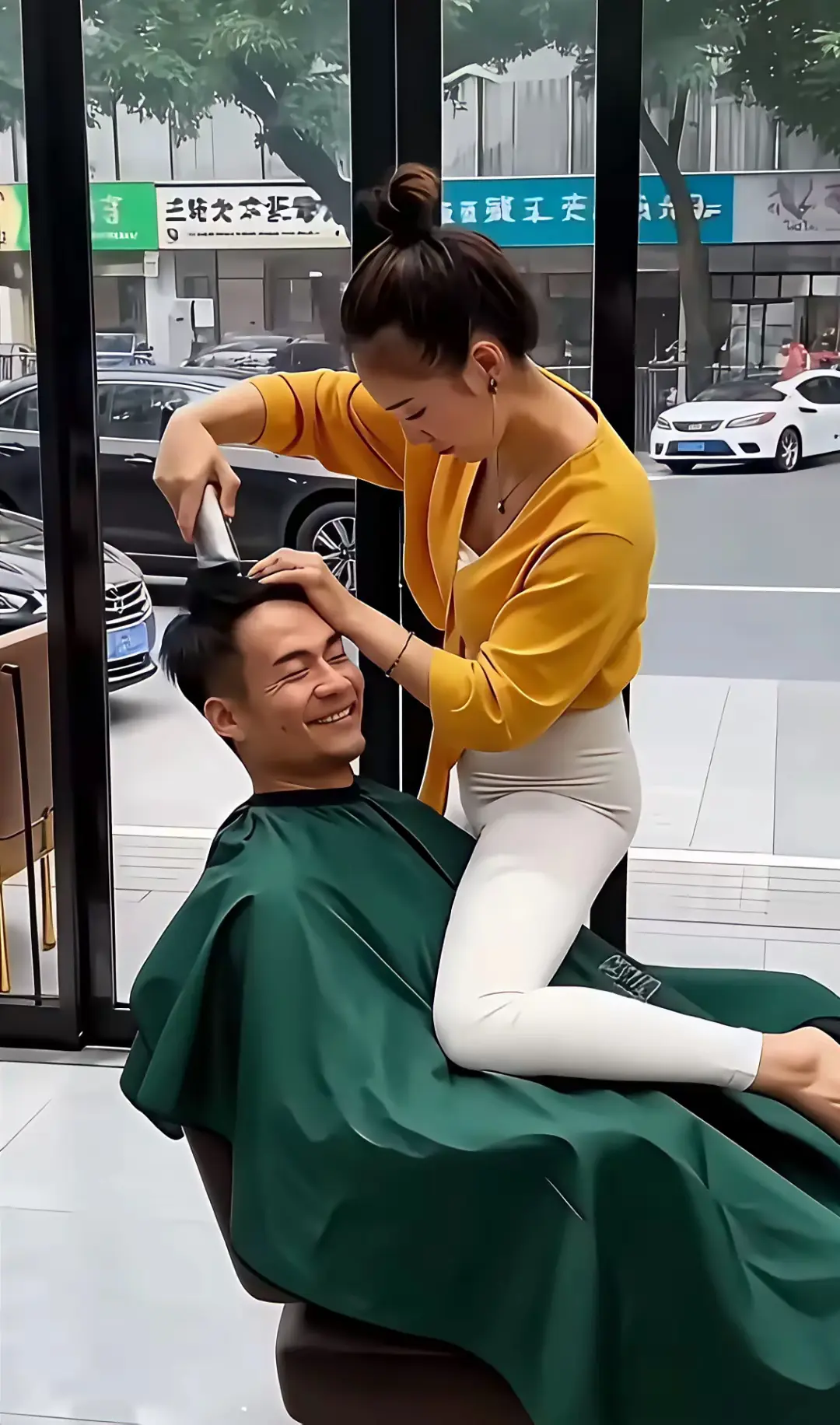 这大哥不累吗，笑得那么开心