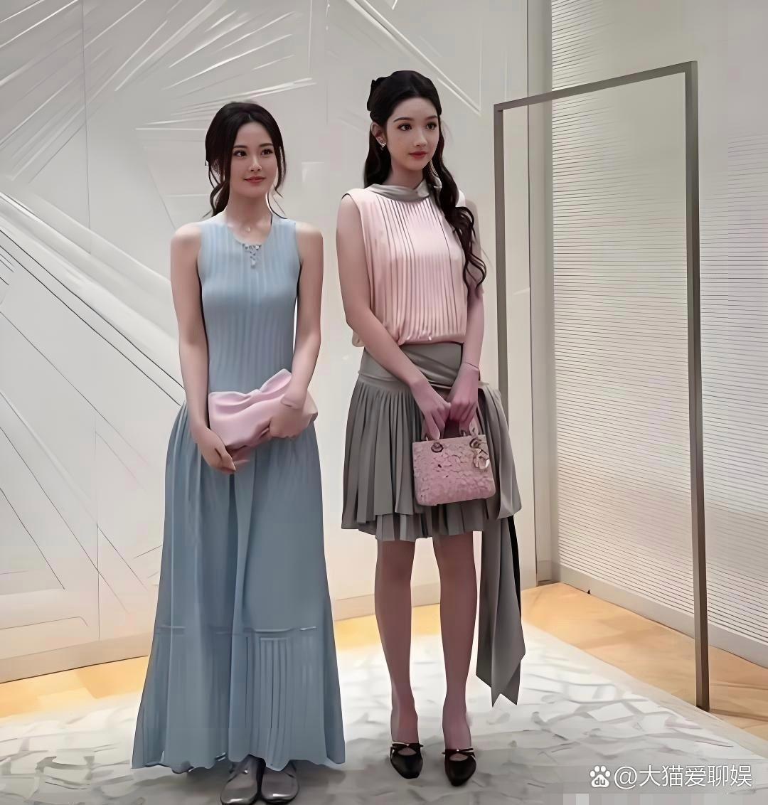 这就是网红和明星的区别！王玉雯精致小巧还有大长腿，网红感觉有点太胖了！