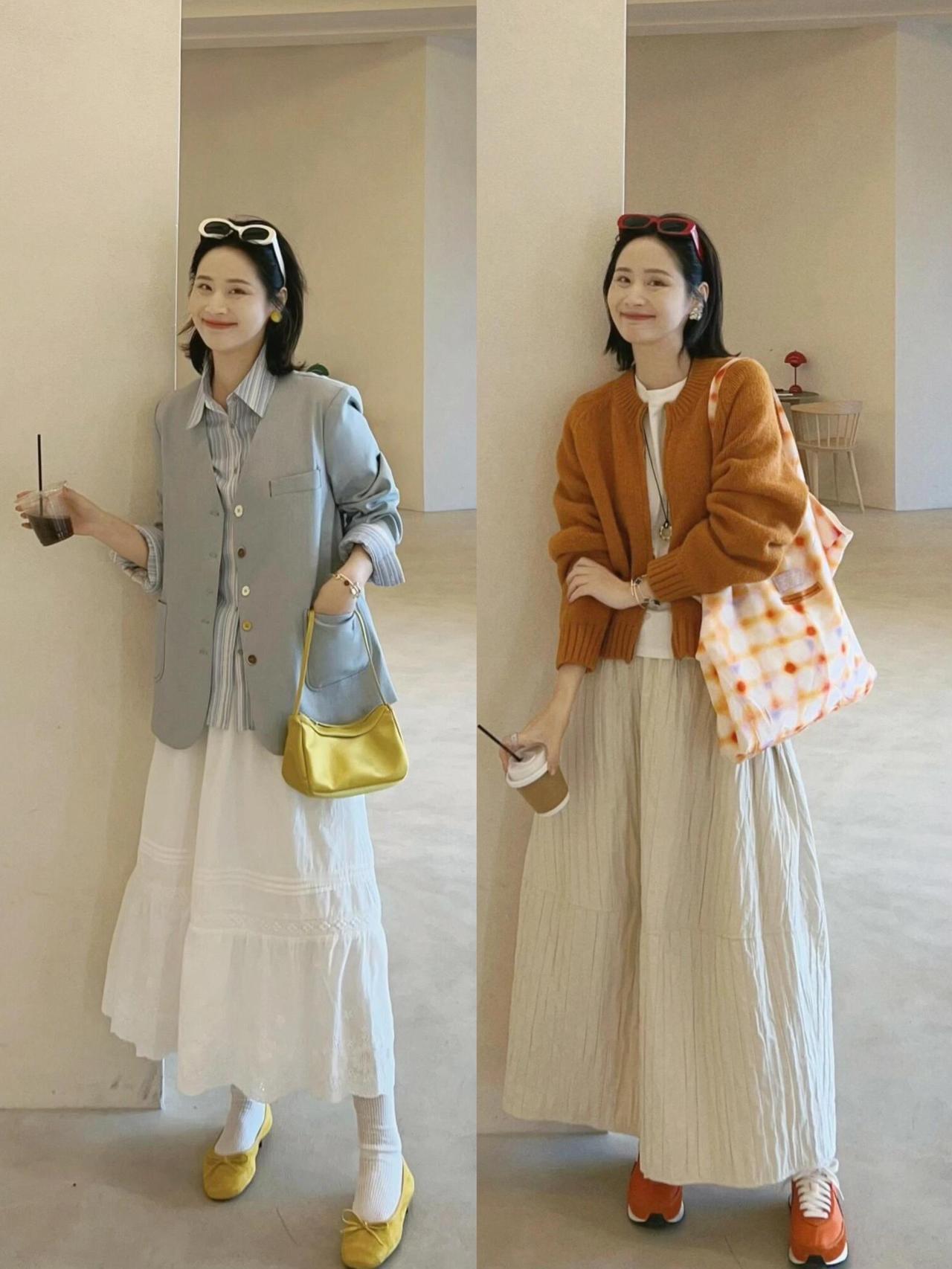 简单大方才好看呀，超喜欢这样的穿搭！没有复杂堆砌，只用干净的配色和松弛的版型，