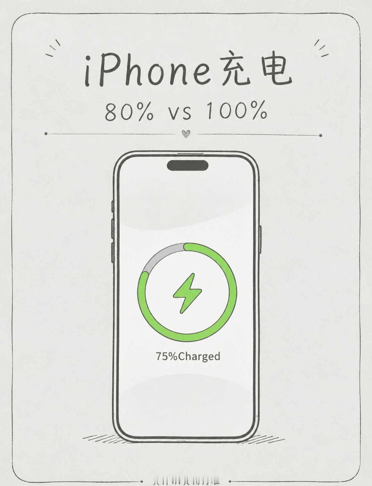 纠结死了！充电到底充80%还是100%🔋苹果电池手机充电手机省电电池健