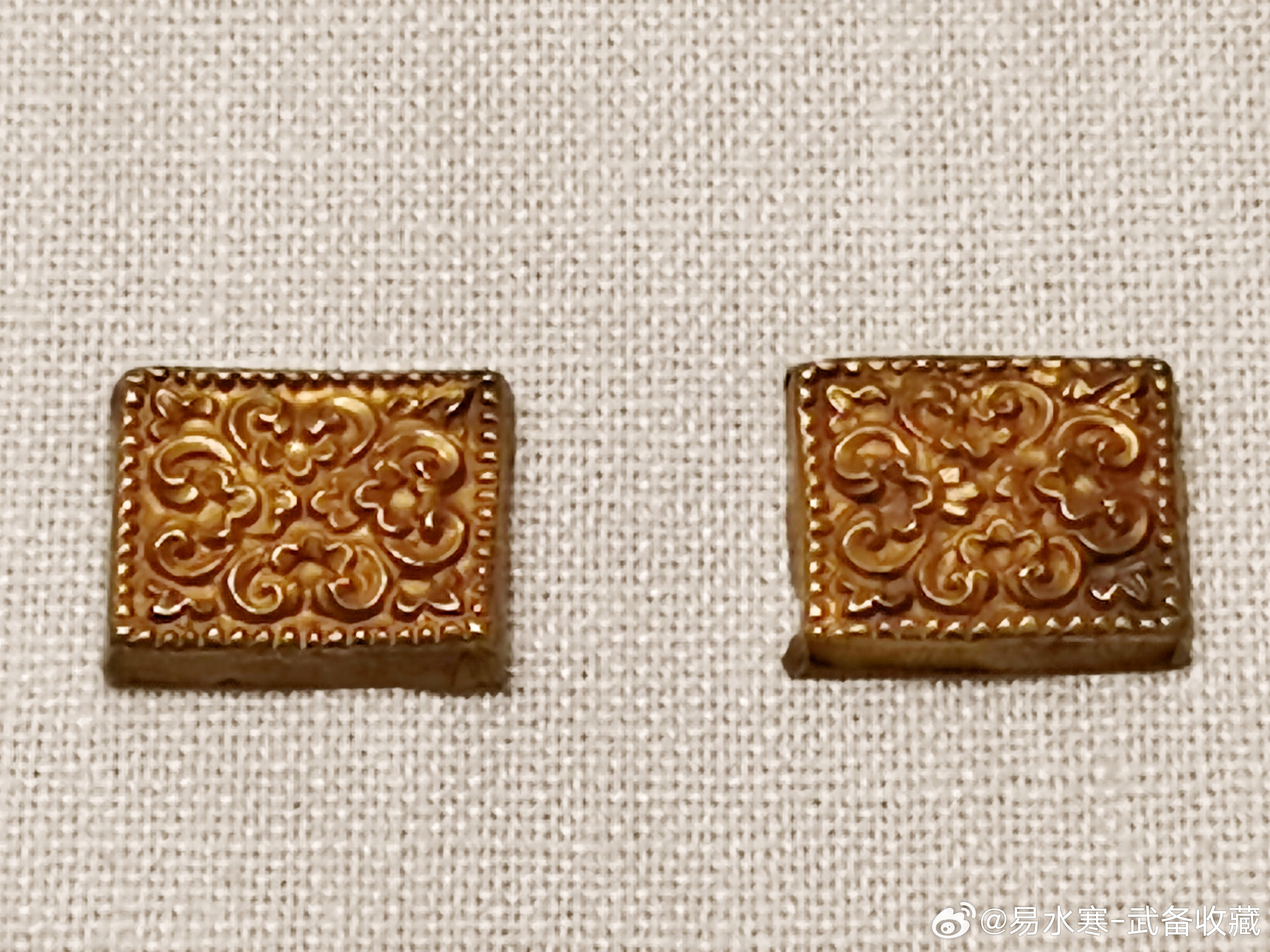 文物文物文物吐蕃花绘纹金带板