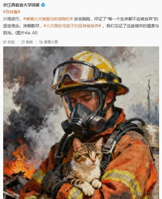 很难想象这是一个学校的发言！在香港大火之中，他们首先关注到的不是人的生命，而是