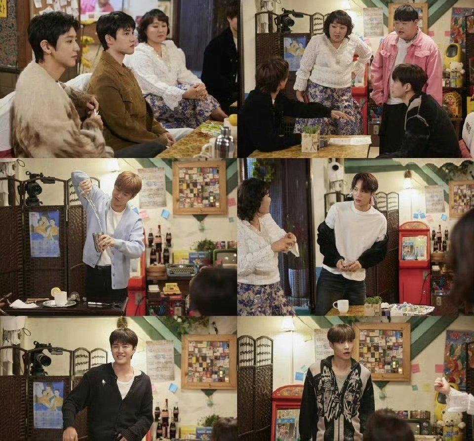 EXO六人综艺合照EXO六人新合照！出演网综《姐妹茶馆》预告📸金俊勉朴灿烈