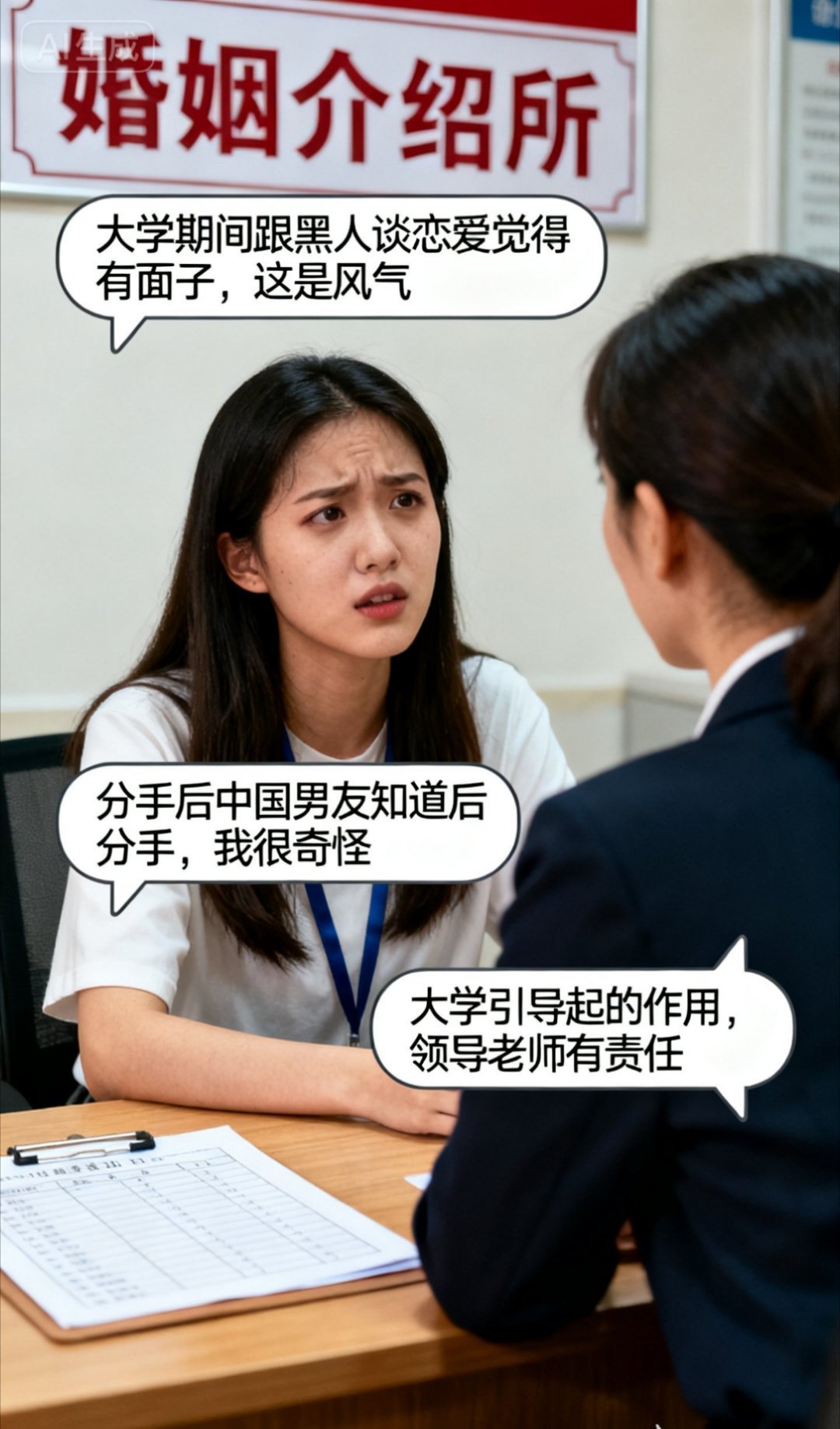 搞笑内涵图曾经看到过视频，有个女大学生跟婚姻介绍所的人说：大学期间，跟