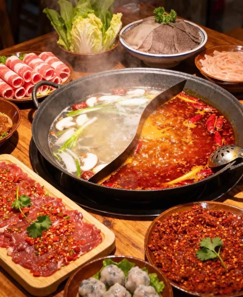 大雪吃火锅才是爱你老己大雪火锅是冬日温暖补给站大雪吃火锅才是爱你老己~冬天了，对