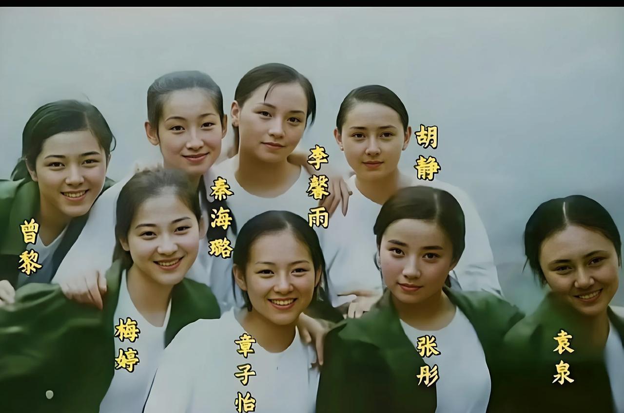 仔细看照片中这么多年轻的女演员中，个人感觉，年轻时的梅婷是最好看的，年轻时章子怡
