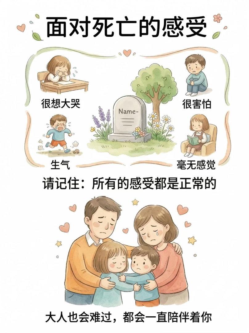 清明节其实是最好的生命教育课。这组漫画给了最温柔的答案，看完瞬间