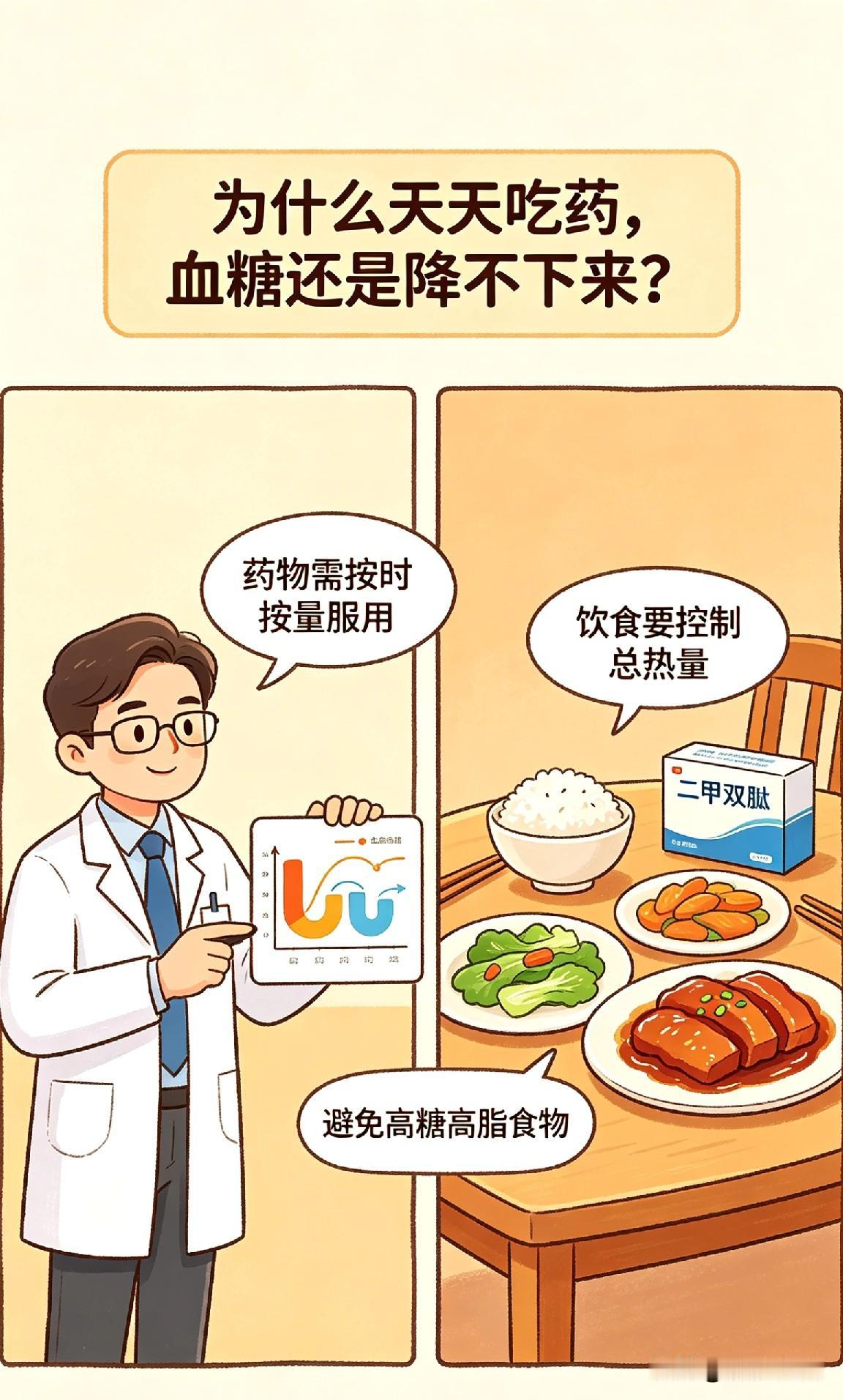 为什么每天吃药,血糖却降不下来?不少糖友都有这样的困惑：明明每天乖乖吃降糖药，